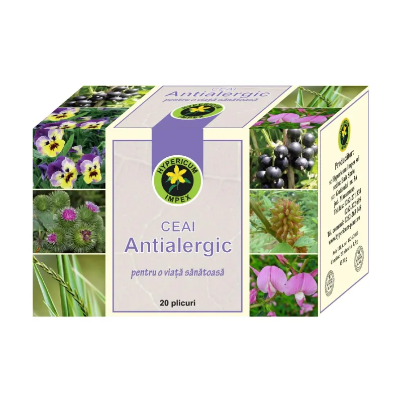 Ceai antialergic, 20 plicuri, Hypericum — preț și oferte