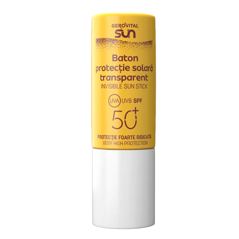 Baton protectie solara transparent SPF50+ Sun, 12 ml, Gerovital FARMEC — preț și oferte