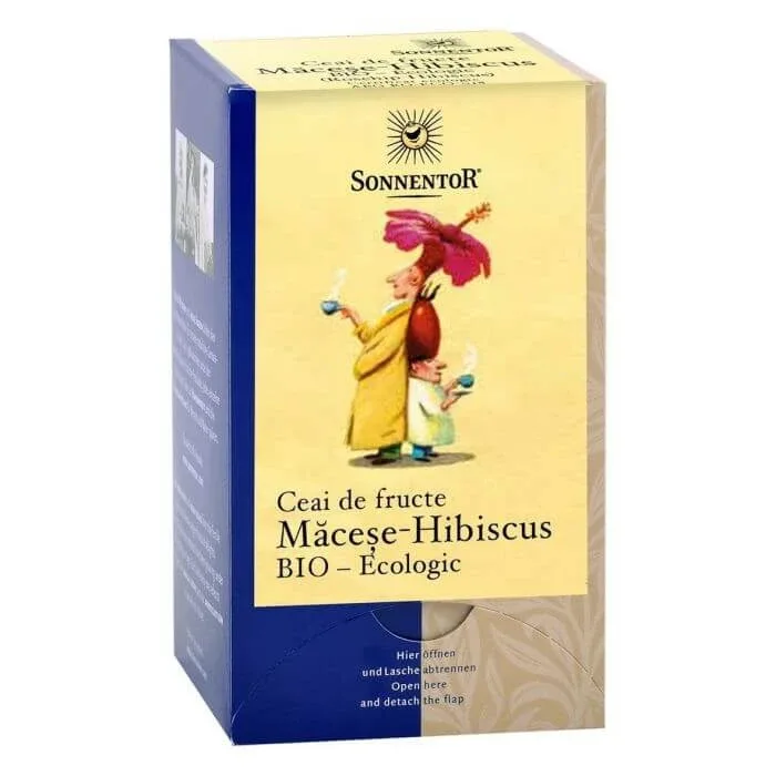 Ceai Bio de Macese si Hibiscus, 18 plicuri, Sonnentor — preț și oferte