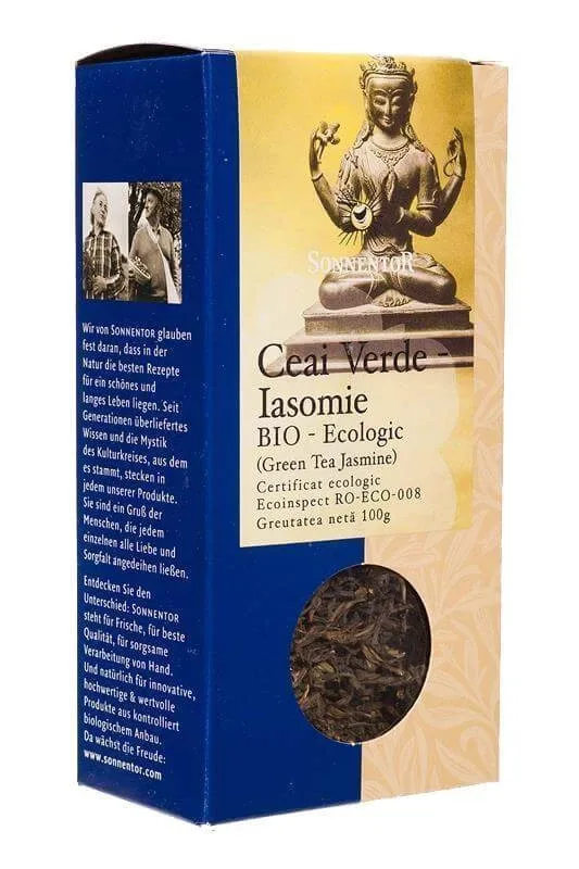 Ceai Bio Verde si Iasomie, 100 g, Sonnentor — preț și oferte