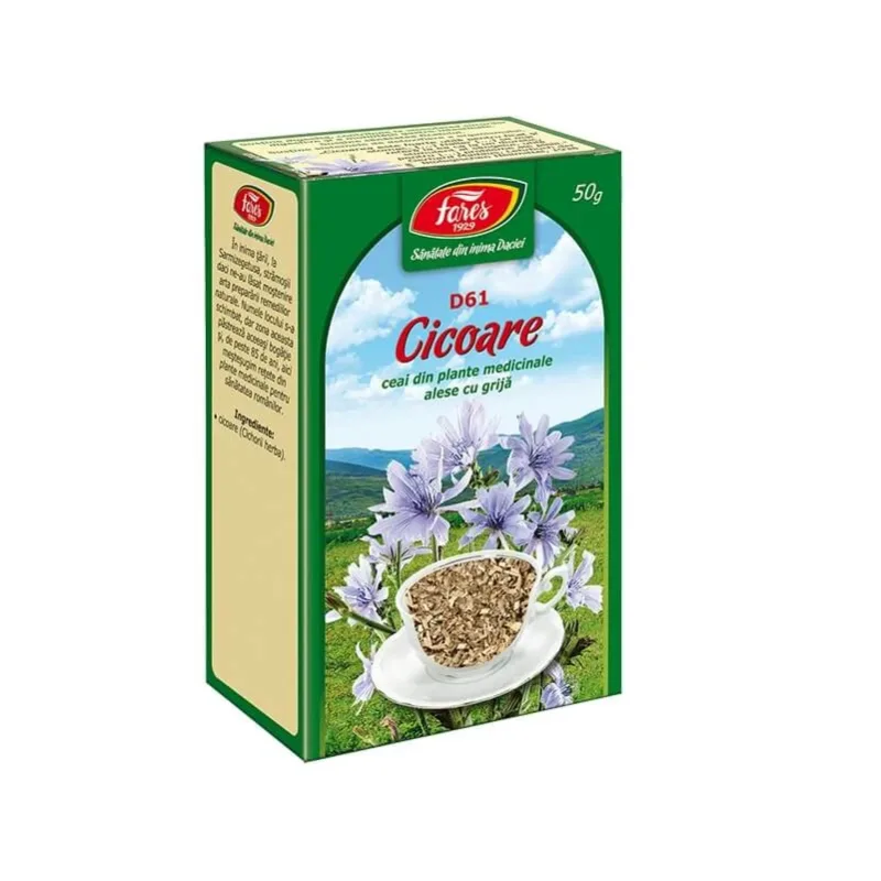 Ceai Cicoare iarbă, D61, 50 g, Fares — preț și oferte