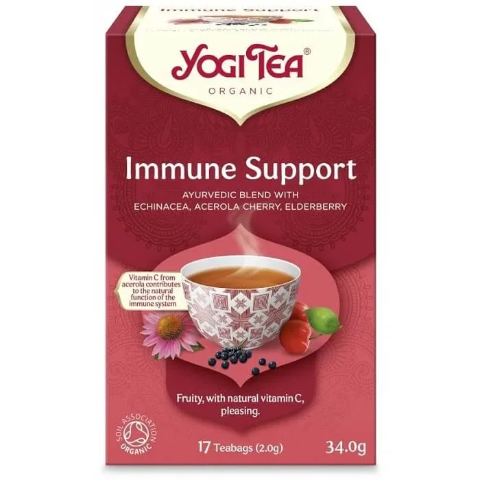 Ceai ecologic cu plante medicinale ayurvedice Immune Support, 17 plicuri, Yogi Tea — preț și oferte