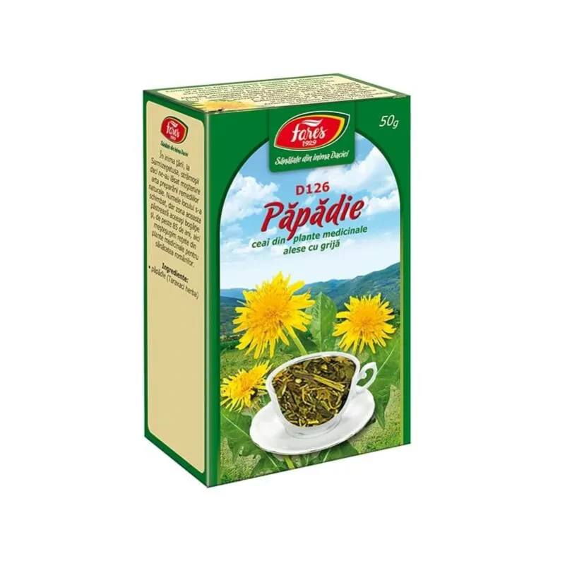 Ceai Păpădie iarba, D126, 50 g, Fares — preț și oferte
