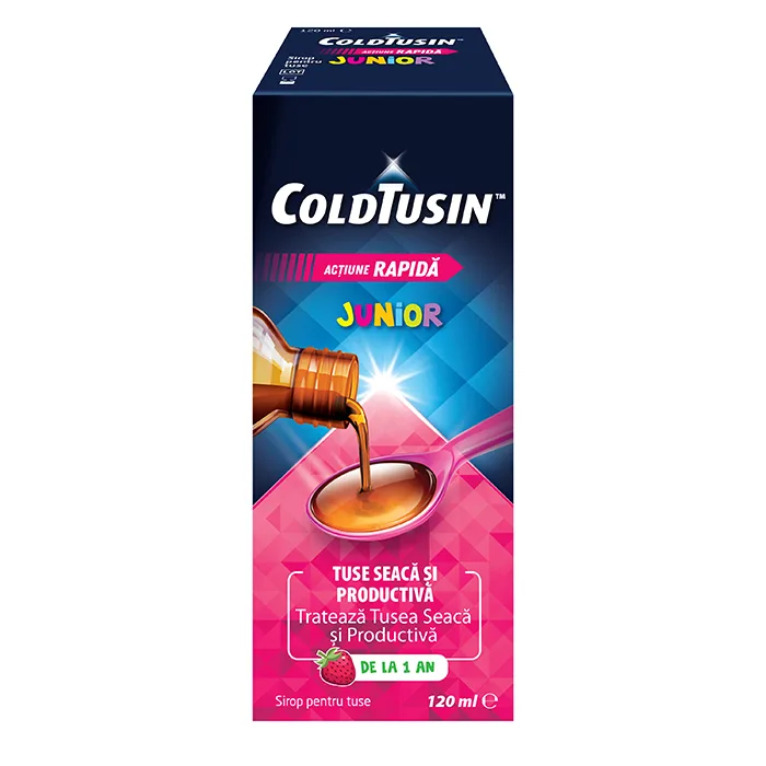 ColdTusin Junior sirop pt. tuse seaca si productiva, 120 ml PERRIGO — preț și oferte