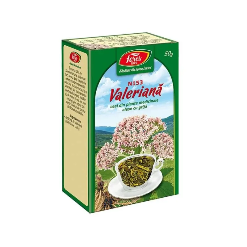 Ceai Valeriană rădăcina, N153, 50 g, Fares — preț și oferte