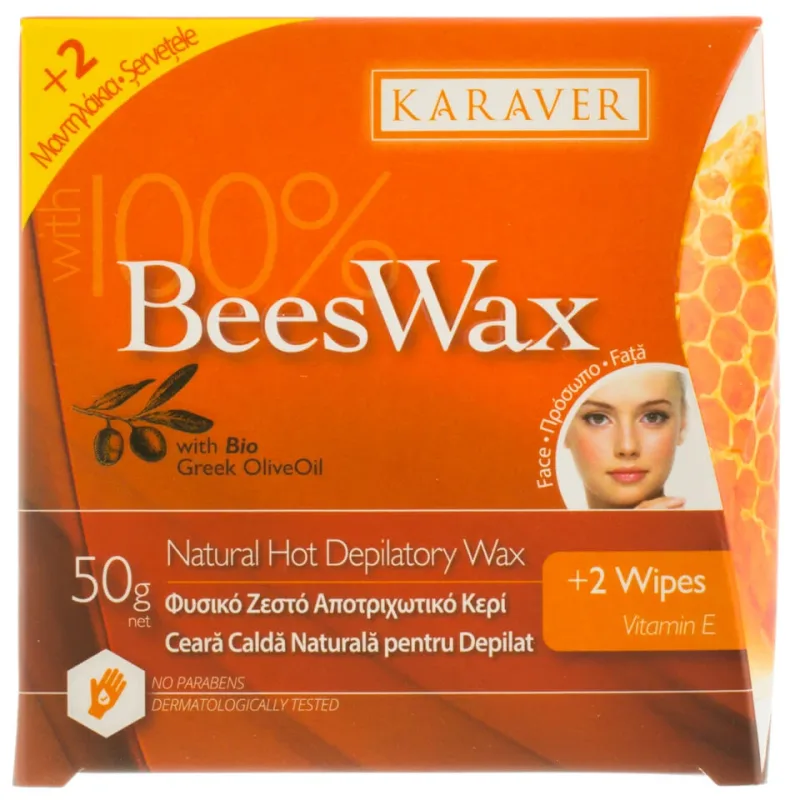 Ceara depilatoare calda Bees Wax, 50 g, Karaver — preț și oferte