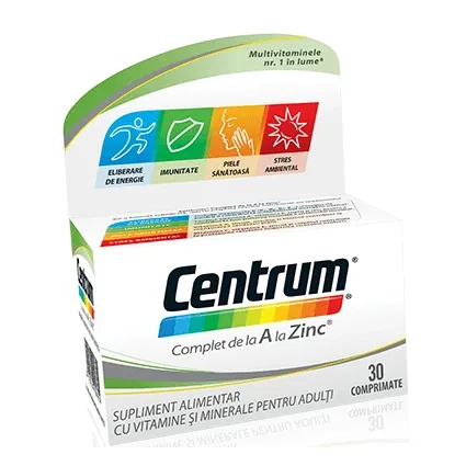 Centrum de la A la Zinc, 30 comprimate, Gsk — preț și oferte