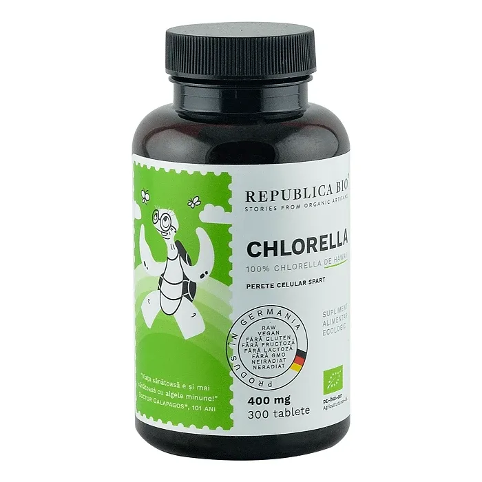 Chlorella bio 400 mg, 300 tablete, Republica Bio — preț și oferte