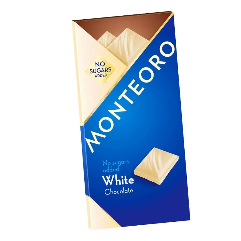 Ciocolata alba fara zahar adaugat Monteoro, 90 g, Sly Nutritia SLY NUTRICIA — preț și oferte