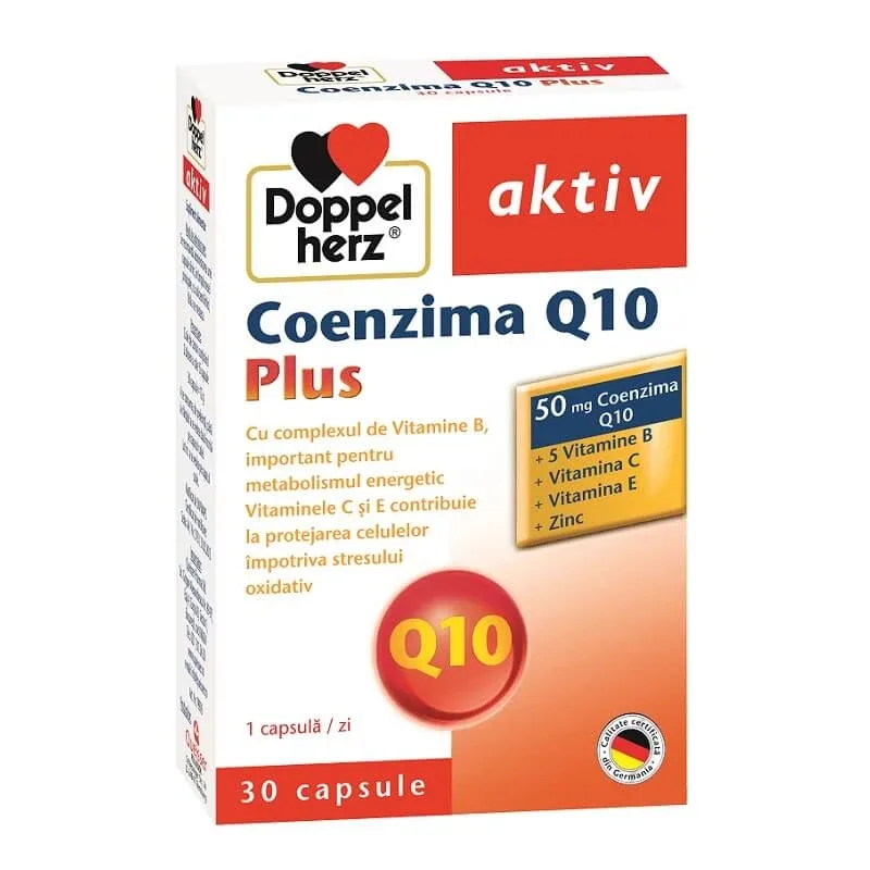 Coenzima Q10 Plus pentru metabolism, 30 capsule, Doppelherz — preț și oferte