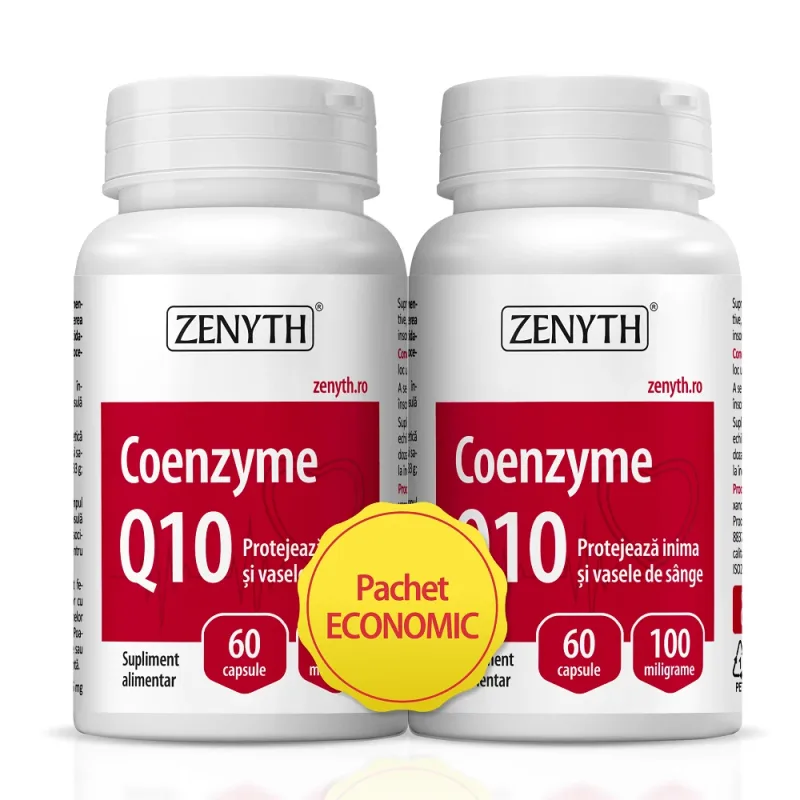 Coenzima Q10, 60 + 60 capsule, Zenyth (50% reducere la al doilea produs) — preț și oferte