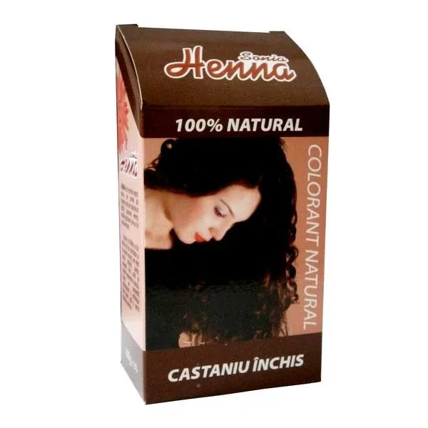 Colorant natural Sonia Henna castaniu închis, 100 g, Kian Cosmetics — preț și oferte