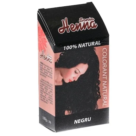 Colorant natural Sonia Henna negru, 100 g, Kian Cosmetics — preț și oferte