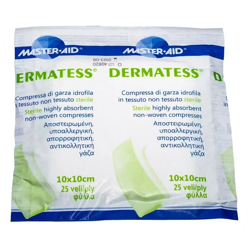 Comprese sterile Dermatess Master-Aid, 10X10 cm, 25 bucăți, Pietrasanta Pharma — preț și oferte