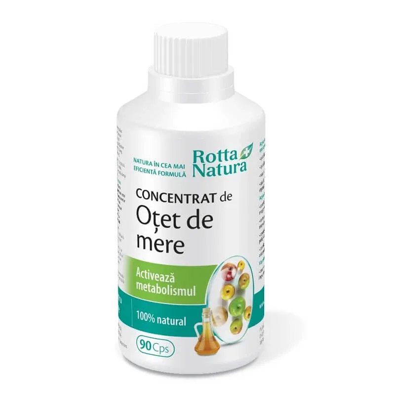 Concentrat de otet de mere, 90 capsule, Rotta Natura — preț și oferte