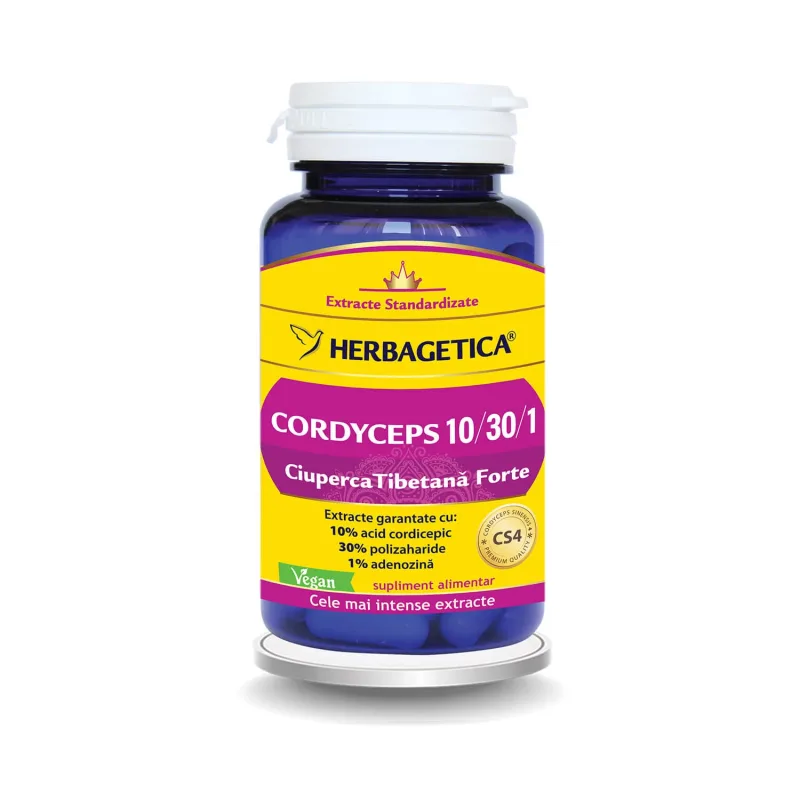 Cordyceps Forte, 60 capsule, Herbagetica — preț și oferte