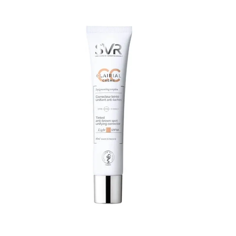 Corector unifiant anti-pete pigmentare SPF 50 Clairial CC, Nuanta Light, 40 ml, Svr SVR LABORATORIES — preț și oferte