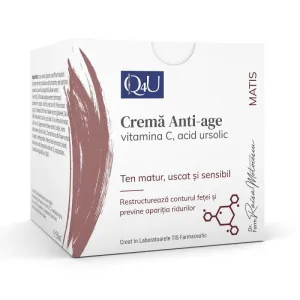 Cremă anti-age cu Vitamina C și acid ursolic Matis Q4U, 50 ml, Tis Farmaceutic