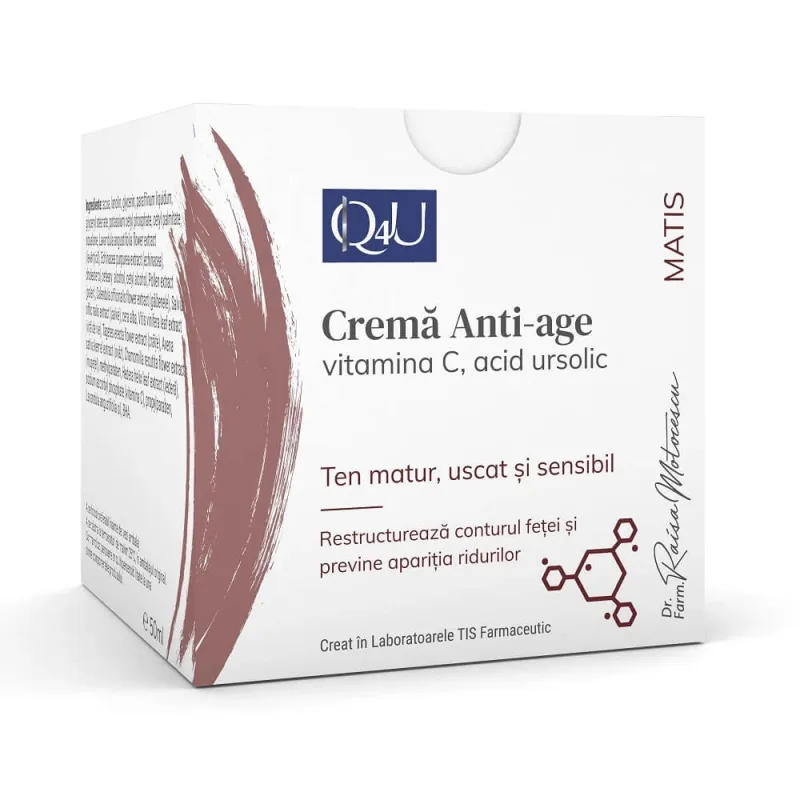 Cremă anti-age cu Vitamina C și acid ursolic Matis Q4U, 50 ml, Tis Farmaceutic — preț și oferte