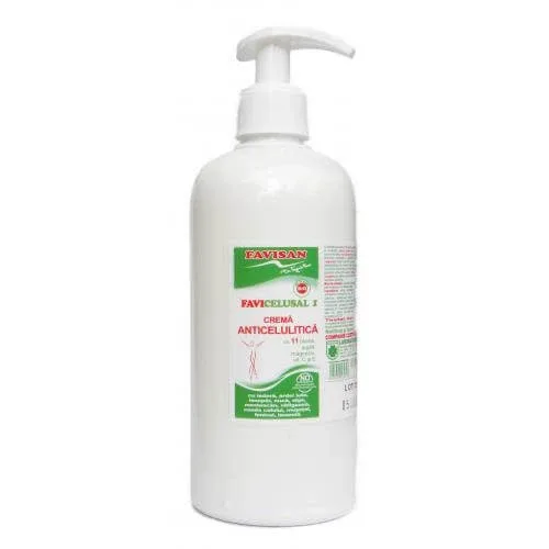 Cremă anticelulitică cu 11 plante Favicelușal, 500 ml, Favisan — preț și oferte