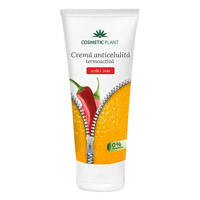 Crema anticelulita termoactiva cu extract de ardei iute si Cafeisilan C2, 200 ml, Cosmetic Plant — preț și oferte