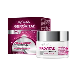 Cremă antirid cu acid hialuronic 3% Gerovital H3 Evolution, 50 ml, Farmec