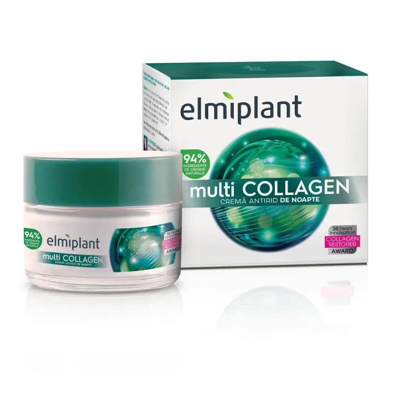 Crema antirid de noapte Multi Collagen, 50 ml, Elmiplant — preț și oferte