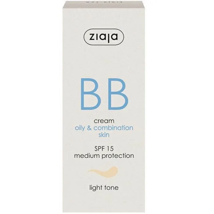 Crema BB cu SPF 15 nuanța light pentru ten gras și mixt, 50 ml, Ziaja — preț și oferte
