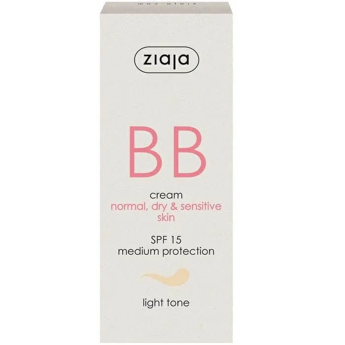 Crema BB cu SPF15 nuanta deschisa pentru ten normal uscat, 50 ml, Ziaja — preț și oferte