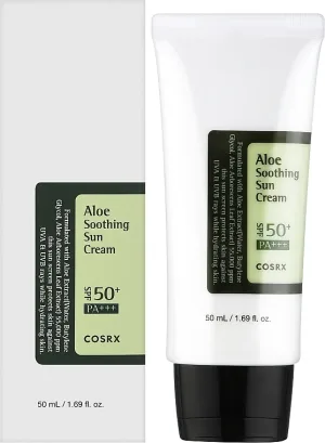 Crema cu Aloe Vera si SPF 50 PA+++, 50 ml, COSRX