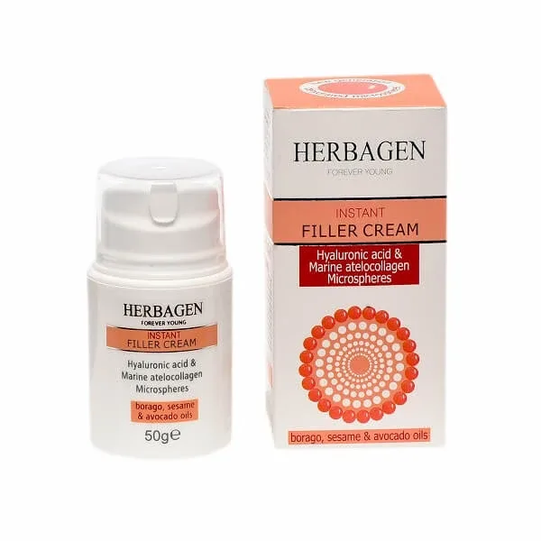 Crema cu microsfere de acid hialuronic si atellocolagen, Filler Instant, 50g, Herbagen — preț și oferte