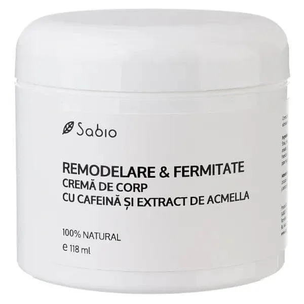 Crema de corp cu cafeina si acmella Remodelare&Fermitate, 118 ml, Sabio — preț și oferte