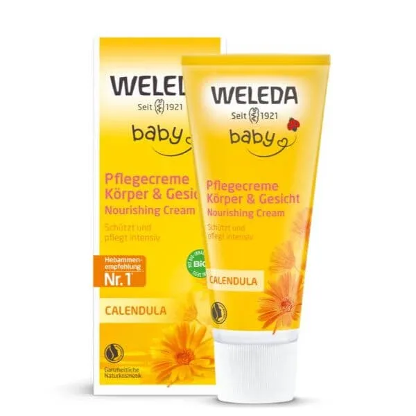 Crema de corp hidratanta cu galbenele Baby, 75 ml, Weleda — preț și oferte