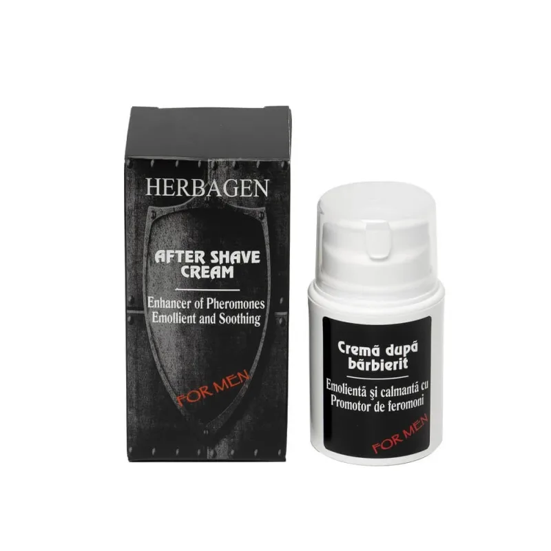 Crema dupa barbierit pentru barbati, emolienta si calmanta, 50 g, Herbagen — preț și oferte