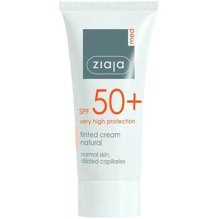 Crema nuantatoare pentru protectie solara ridicata SPF 50+, 50 ml, Nuanta Natural, Ziaja — preț și oferte