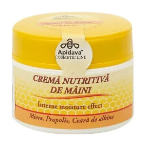 Cremă nutritivă de mâini, 50 ml, Apidava