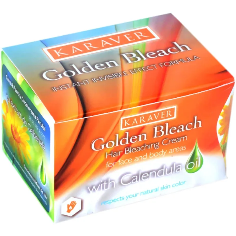 Cremă pentru decolorarea părului cu extract de Gălbenele, 30 g, Karaver — preț și oferte