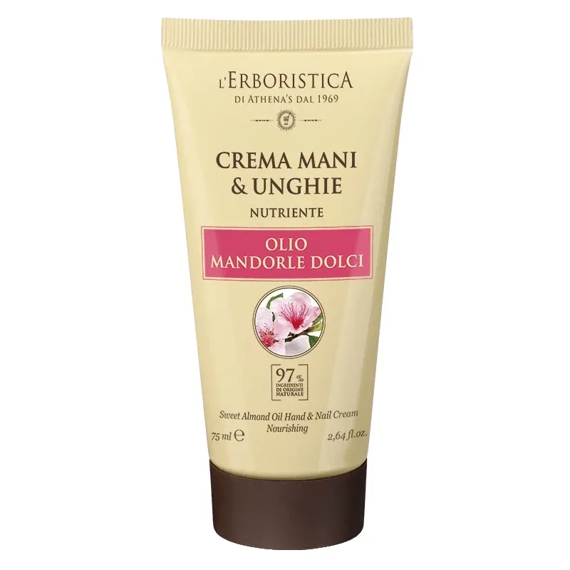 Cremă pentru mâini și unghii cu ulei de migdale dulci, 75 ml, L'Erboristica — preț și oferte