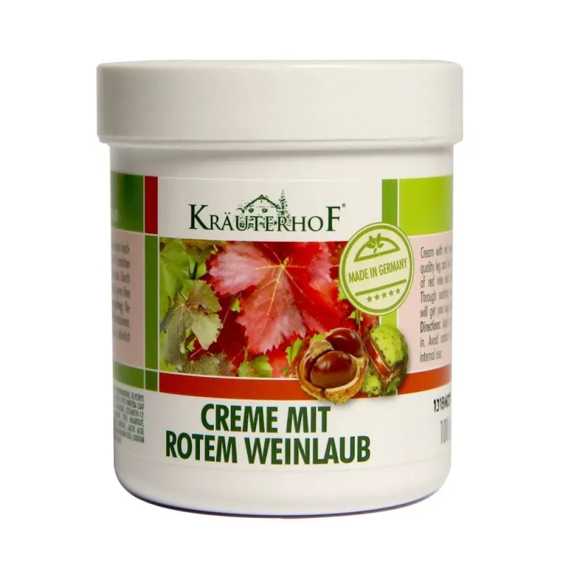 Crema pentru picioare cu castane si vita de vie, 100 ml, Krauterhof — preț și oferte