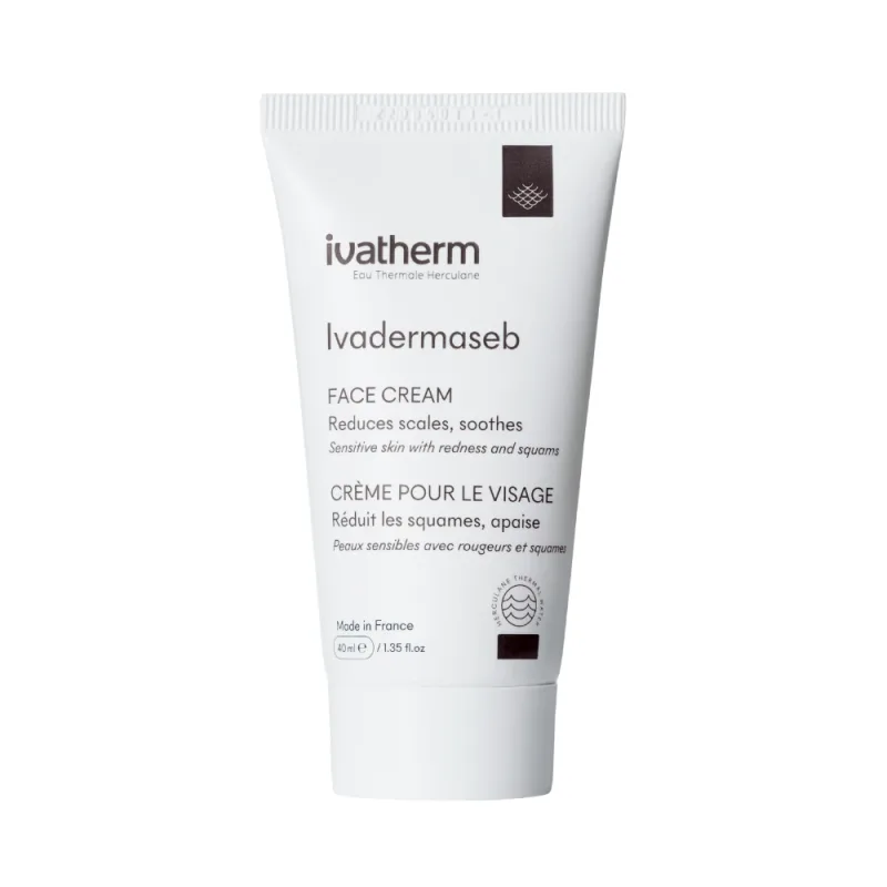 Crema pentru piele sensibila asociata cu roseata si scuame Ivadermaseb, 40 ml, Ivatherm — preț și oferte