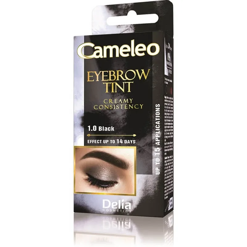 Crema pentru sprancene Cameleo, Black 1.0, 15 ml, Delia Cosmetics — preț și oferte