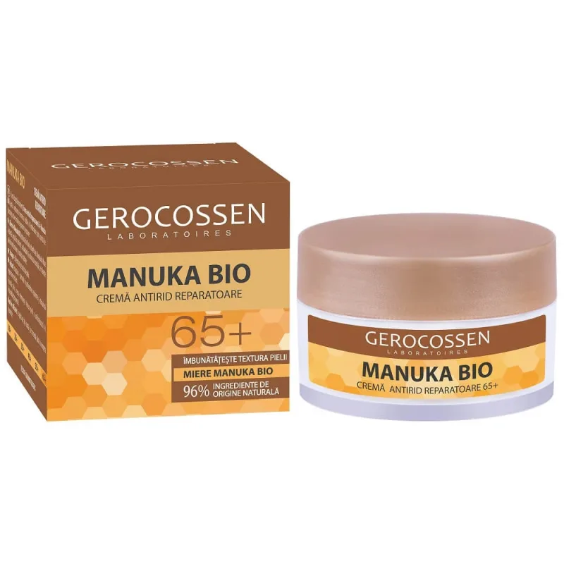 Crema reparatoare cu miere Manuka Bio 65+, 50 ml, Gerocossen — preț și oferte