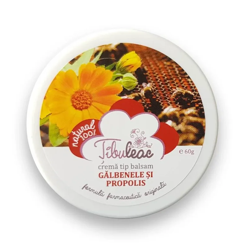 Crema tip balsam galbenele si propolis, 60 g, Tibuleac Plant — preț și oferte