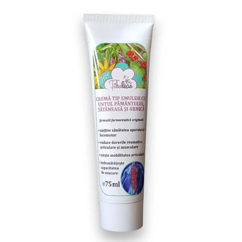 Cremă tip emulsie cu untul pământului, tătăneasă și arnică, 75 ml, Tibuleac Plant — preț și oferte