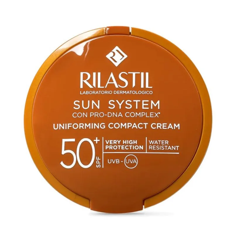 Fond de ten compact SUN SYSTEM, SPF50+, BEIGE, 10g, RILASTIL — preț și oferte