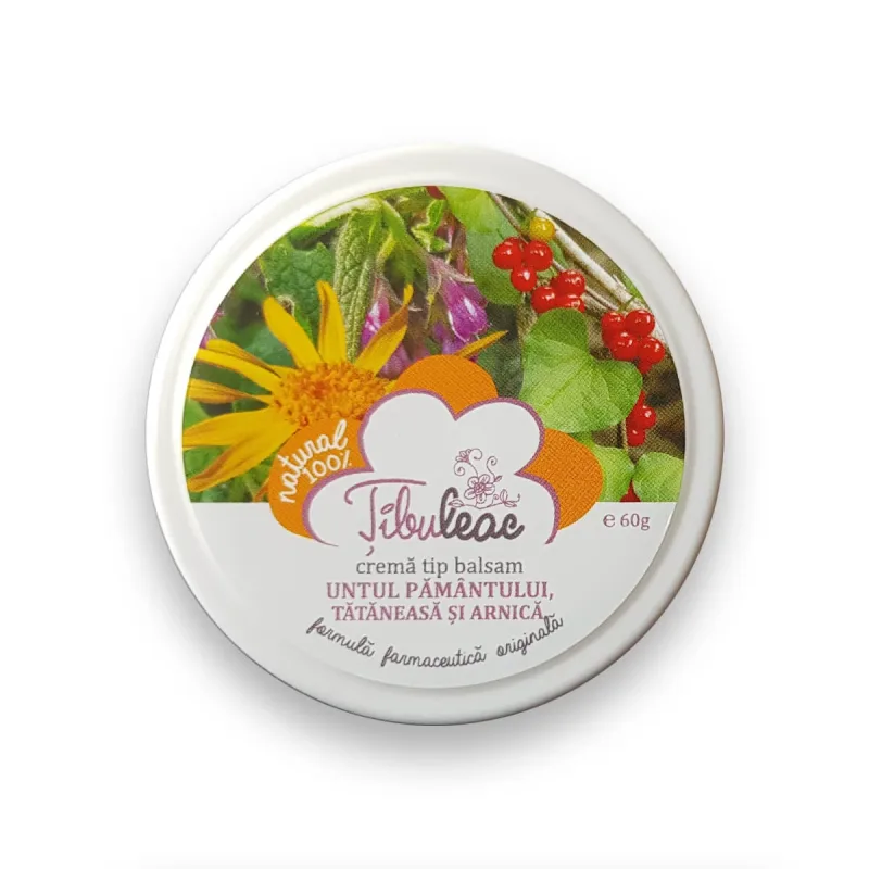 Crema tip unguent Untul Pamantului, cu tataneasa si arnica, 60 g, Tibuleac Plant — preț și oferte