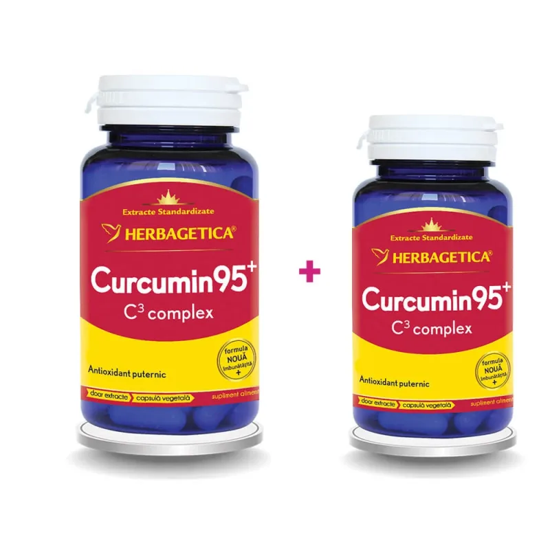 Curcumin95 C3 Complex, 60 + 10 capsule, Herbagetica — preț și oferte