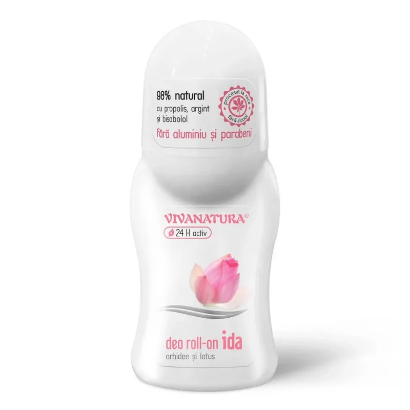 Deo roll-on Ida cu orhidee si lotus, 50 ml, Vivanatura — preț și oferte