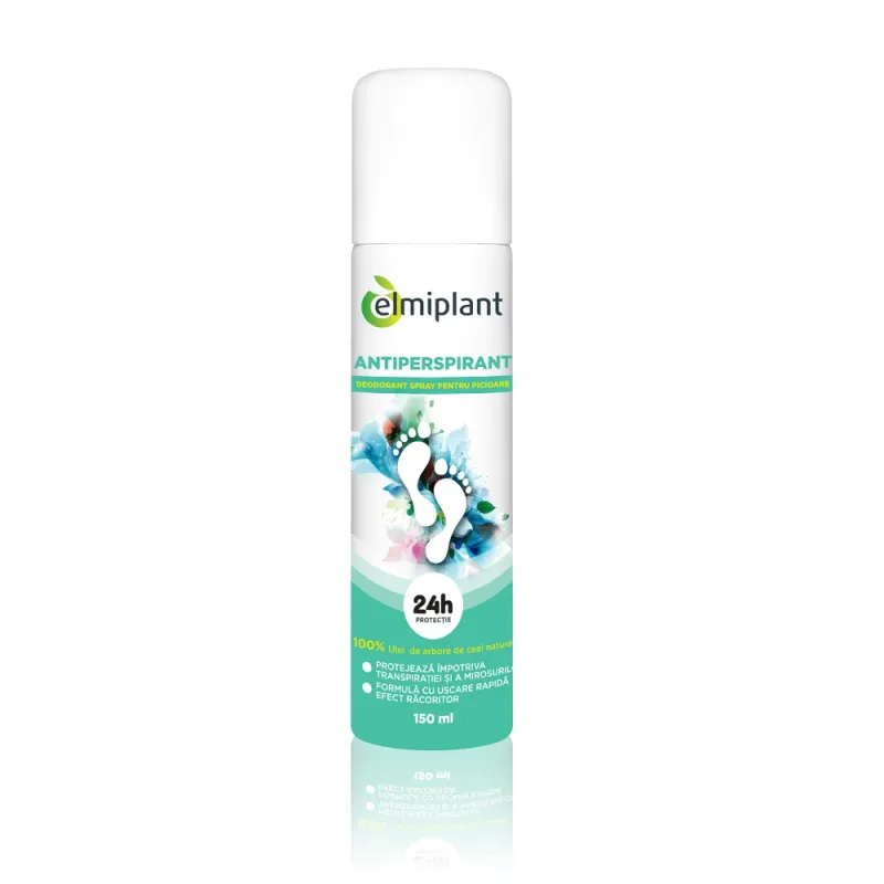 Deodorant spray antiperspirant pentru picioare, 150 ml, Elmiplant — preț și oferte