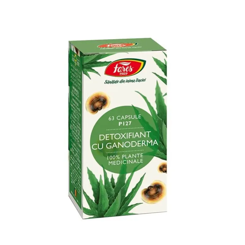 Detoxifian cu Ganoderma, P127, 60 capsule, Fares — preț și oferte
